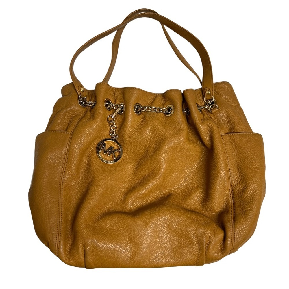 Michael Kors Marigold Leather Jet Set Chain O-Ring Tote